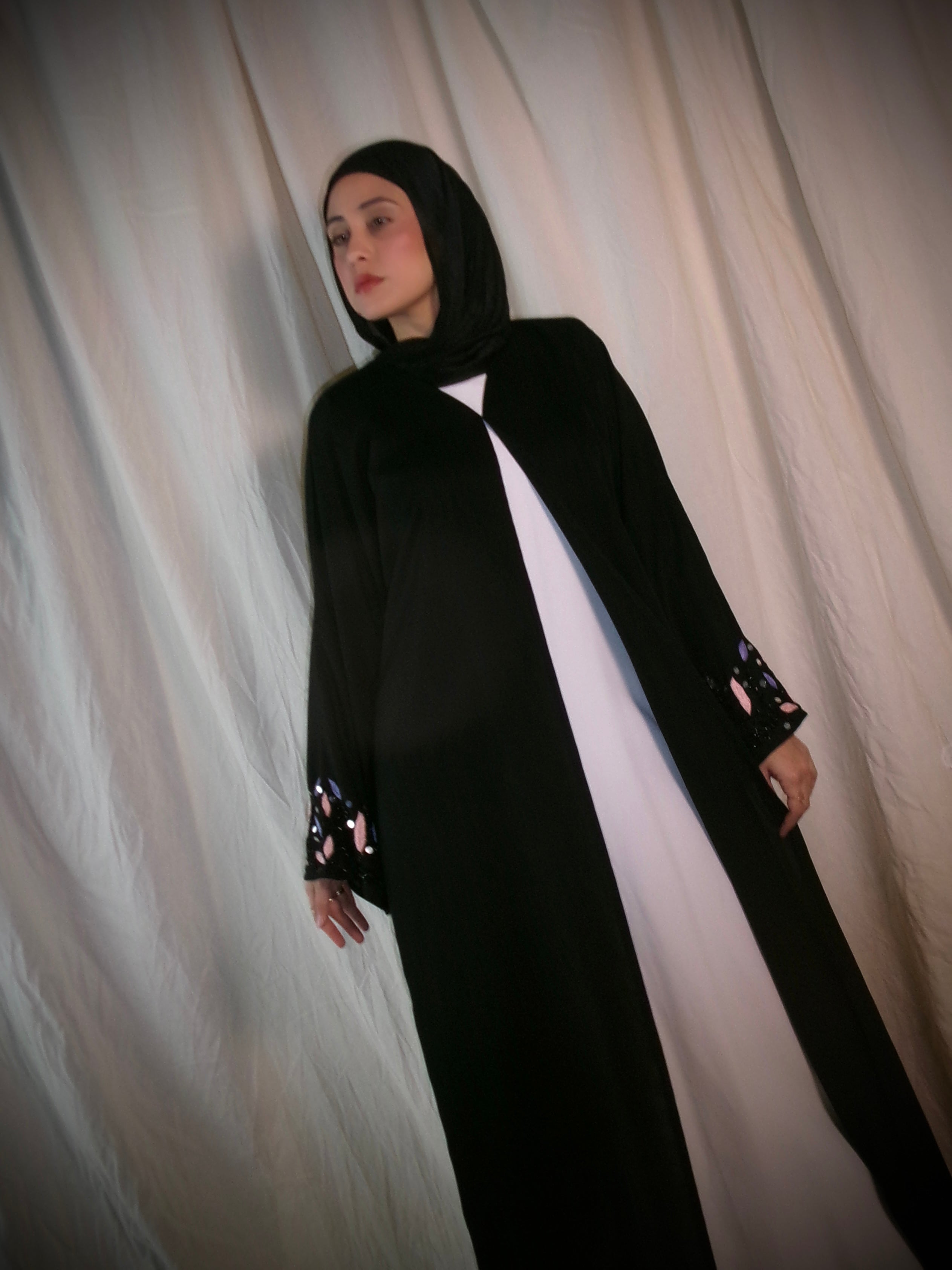 Leaf Beaded Abaya