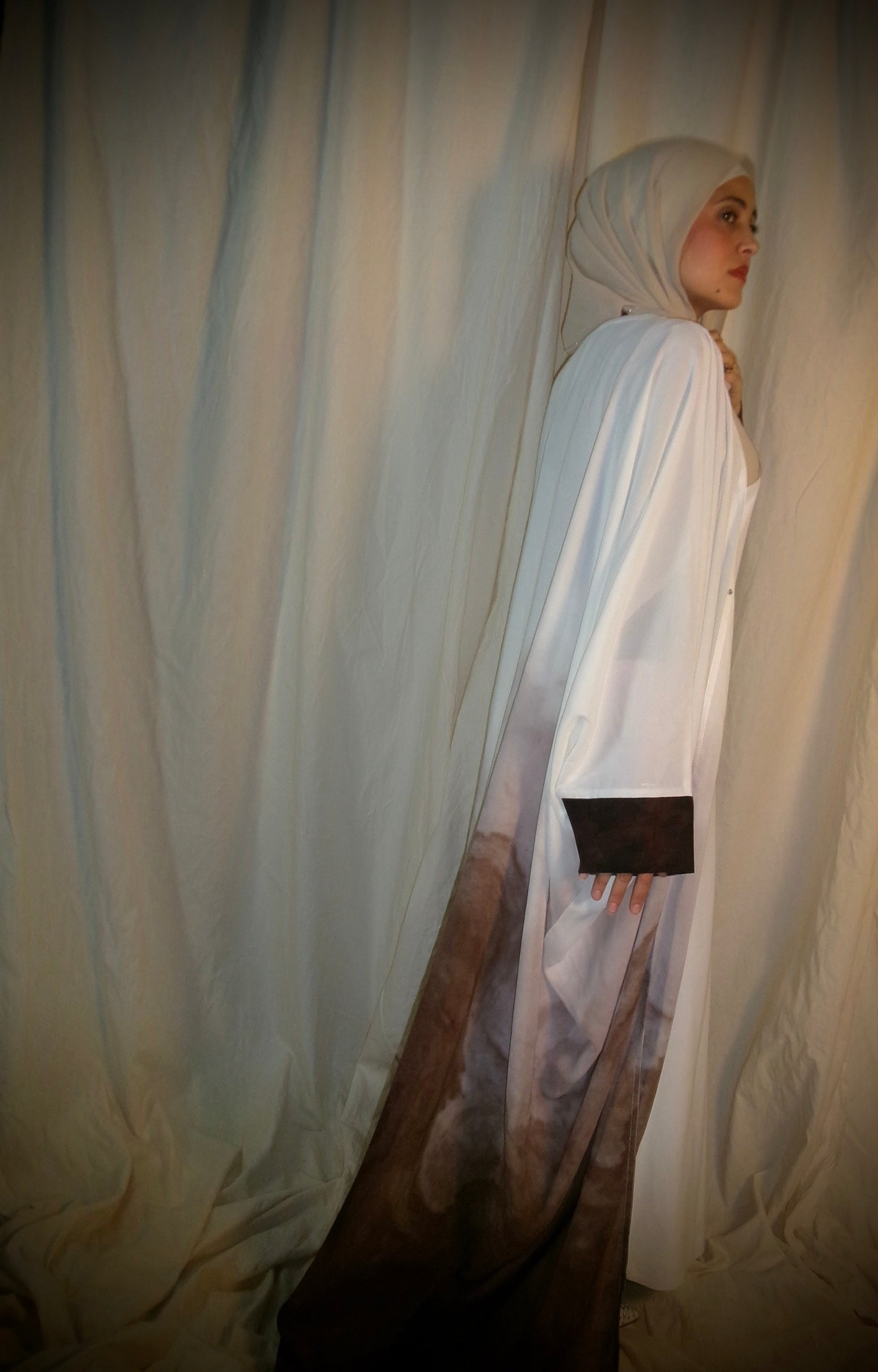 Desert Chiffon Open Abaya