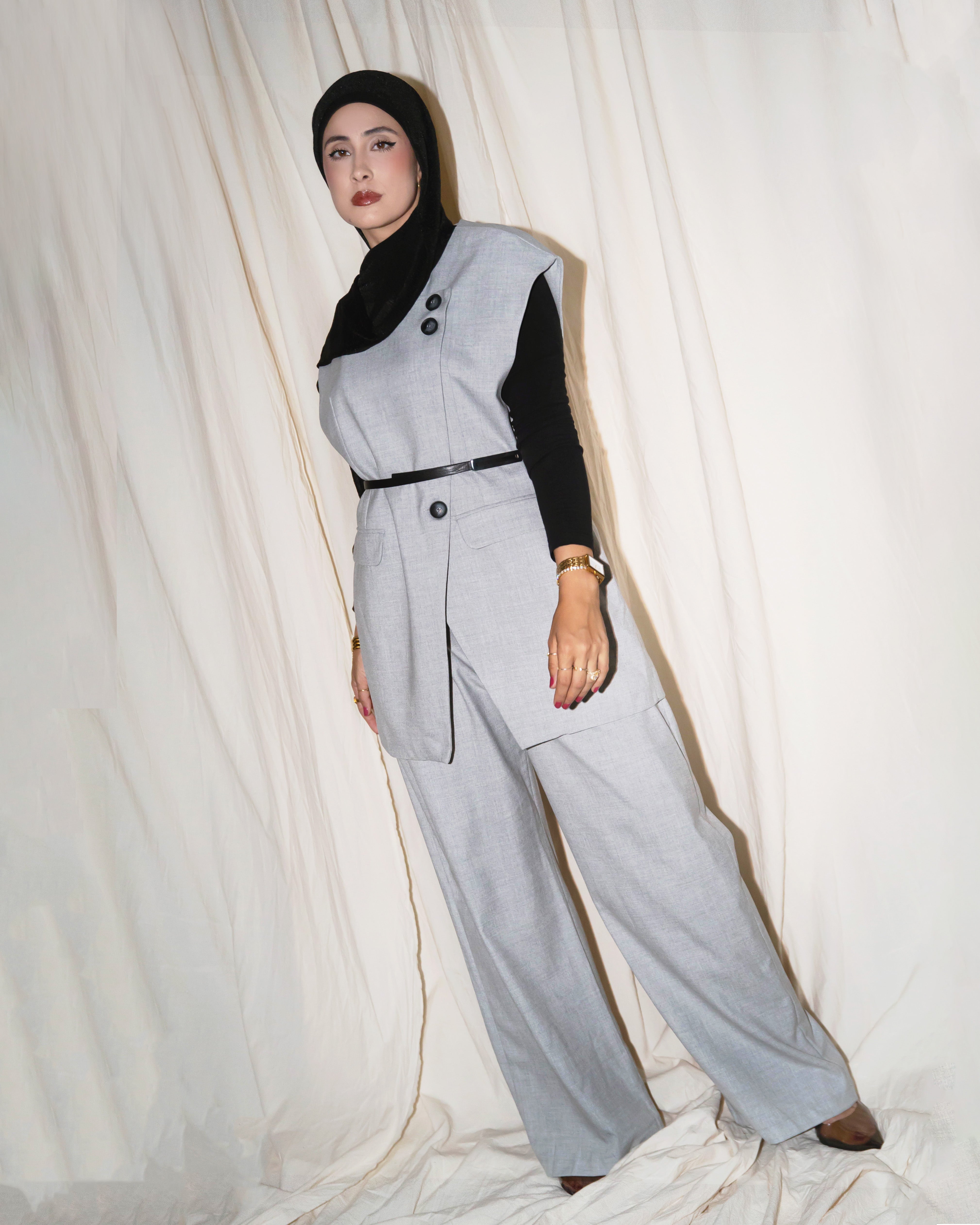 THE VEST SUIT SET | LIGHT GREY