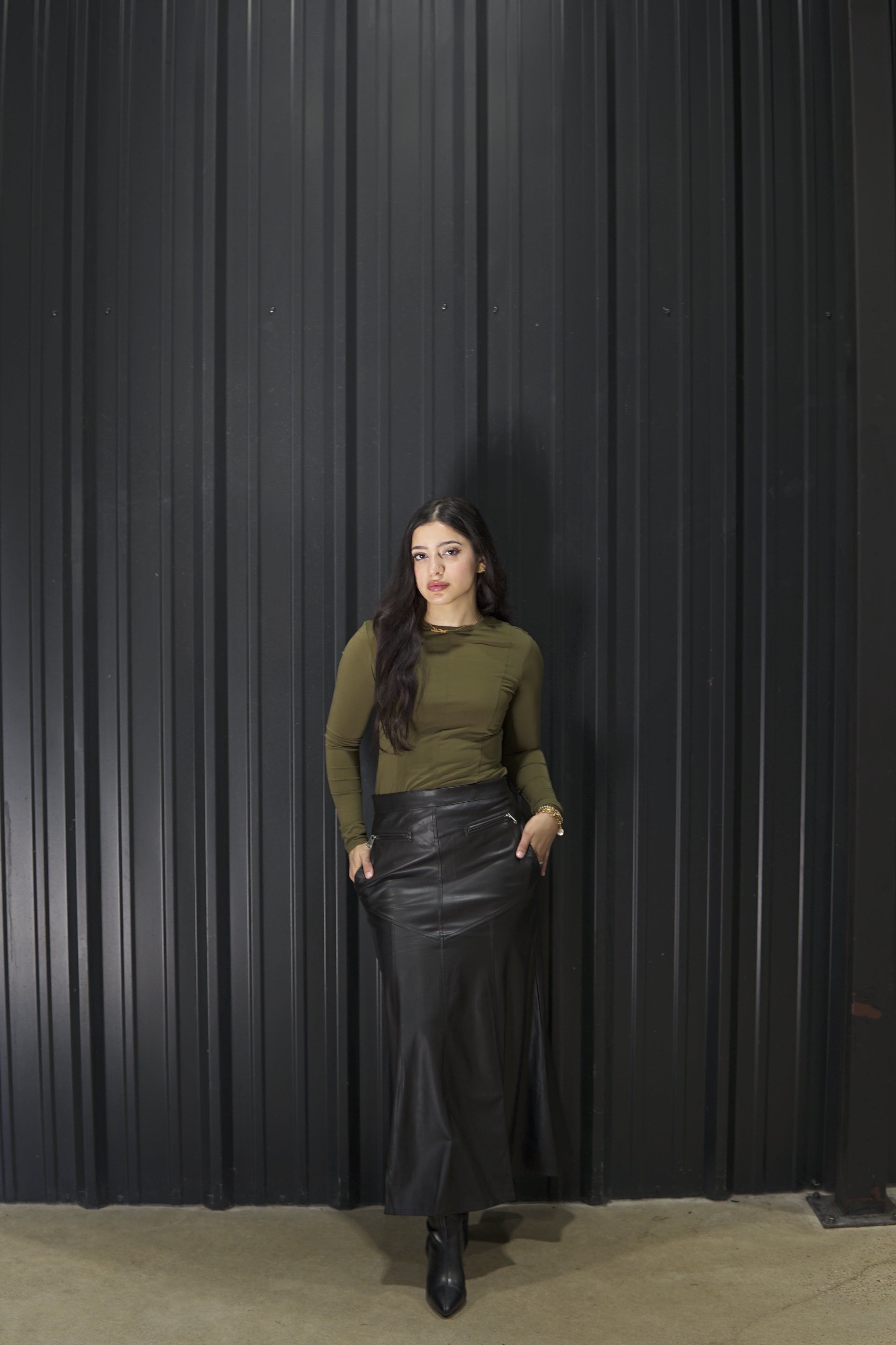 The Leather Maxi Skirt