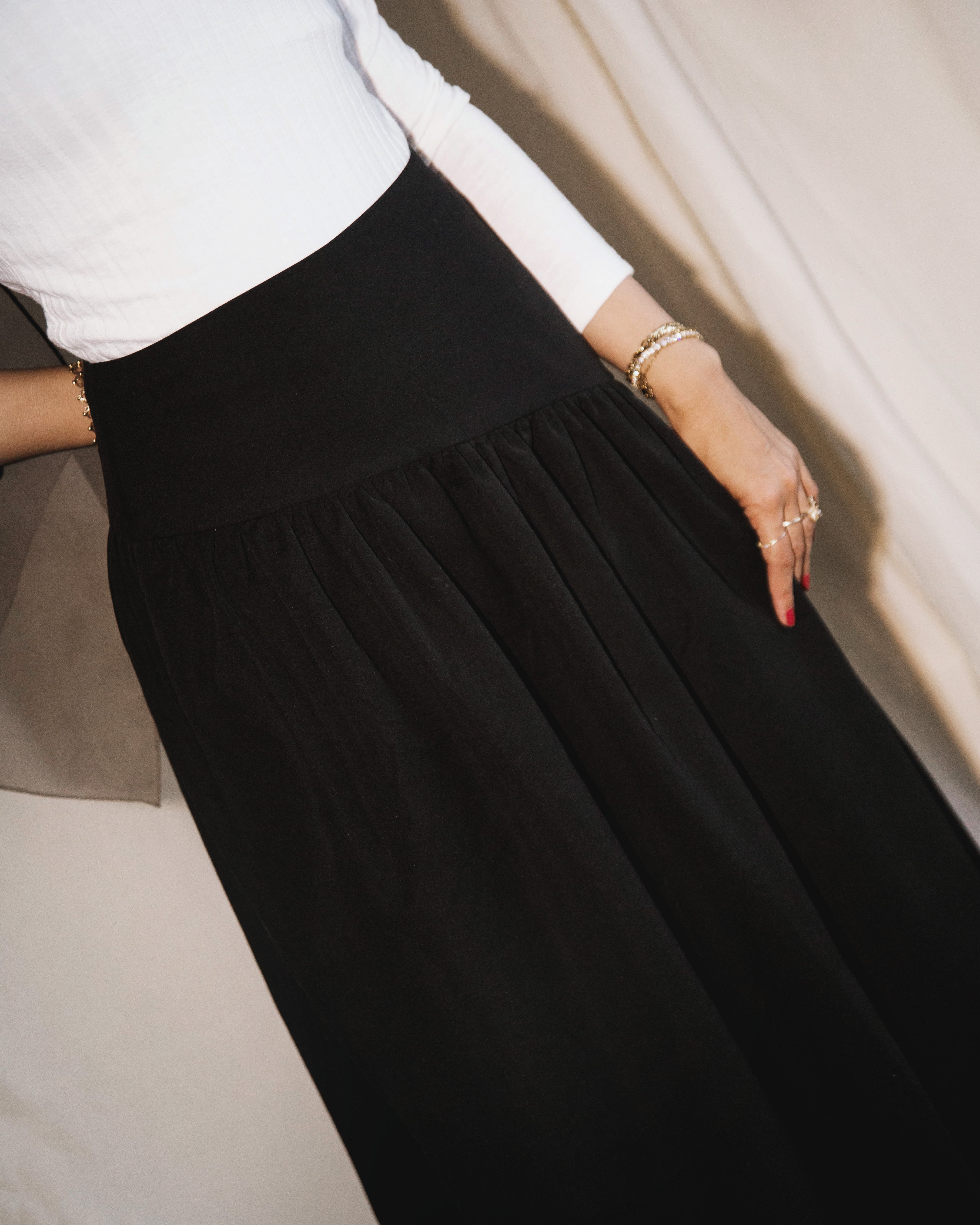 DROP WAIST SKIRT