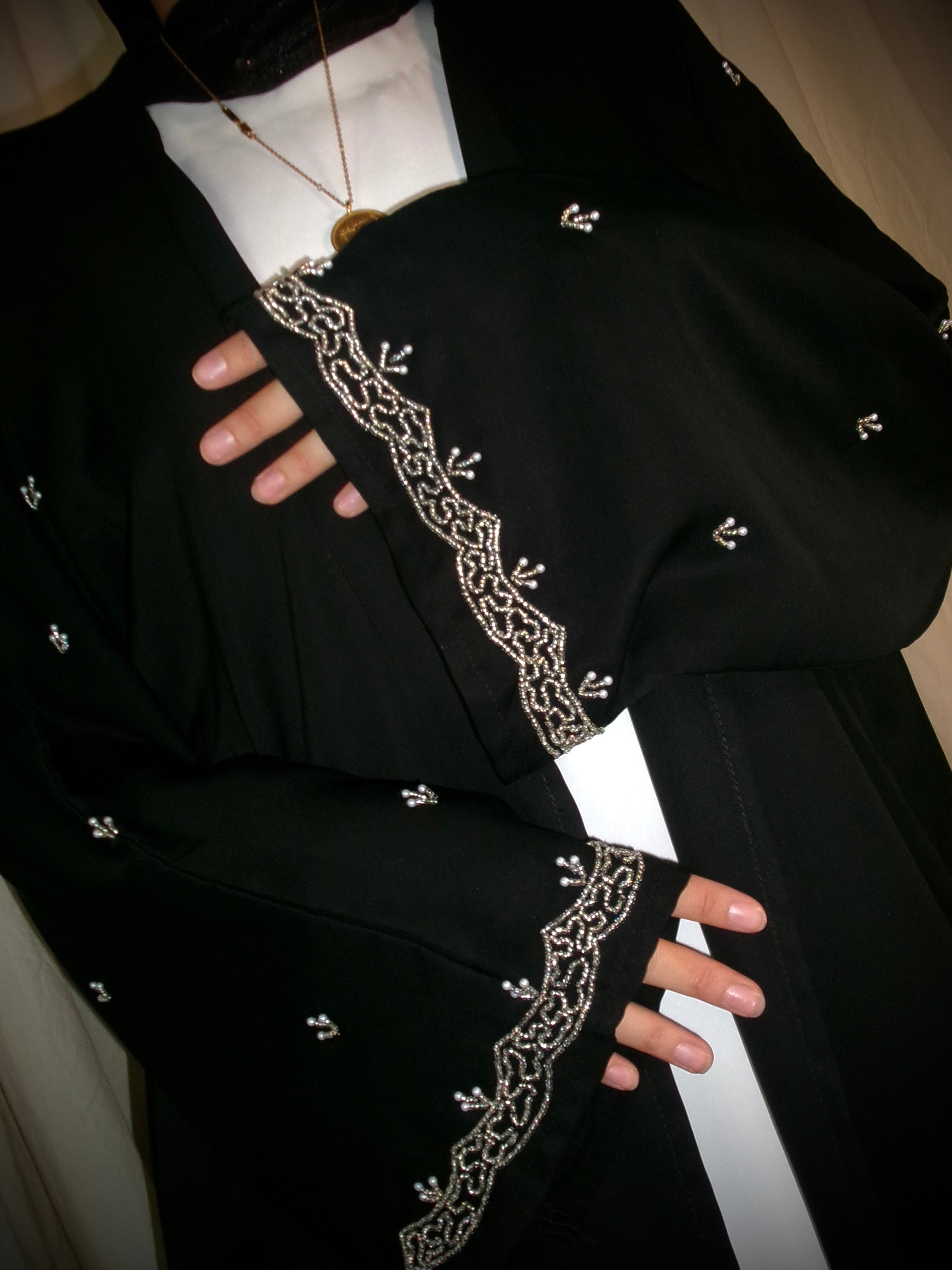 Black Beaded Abaya