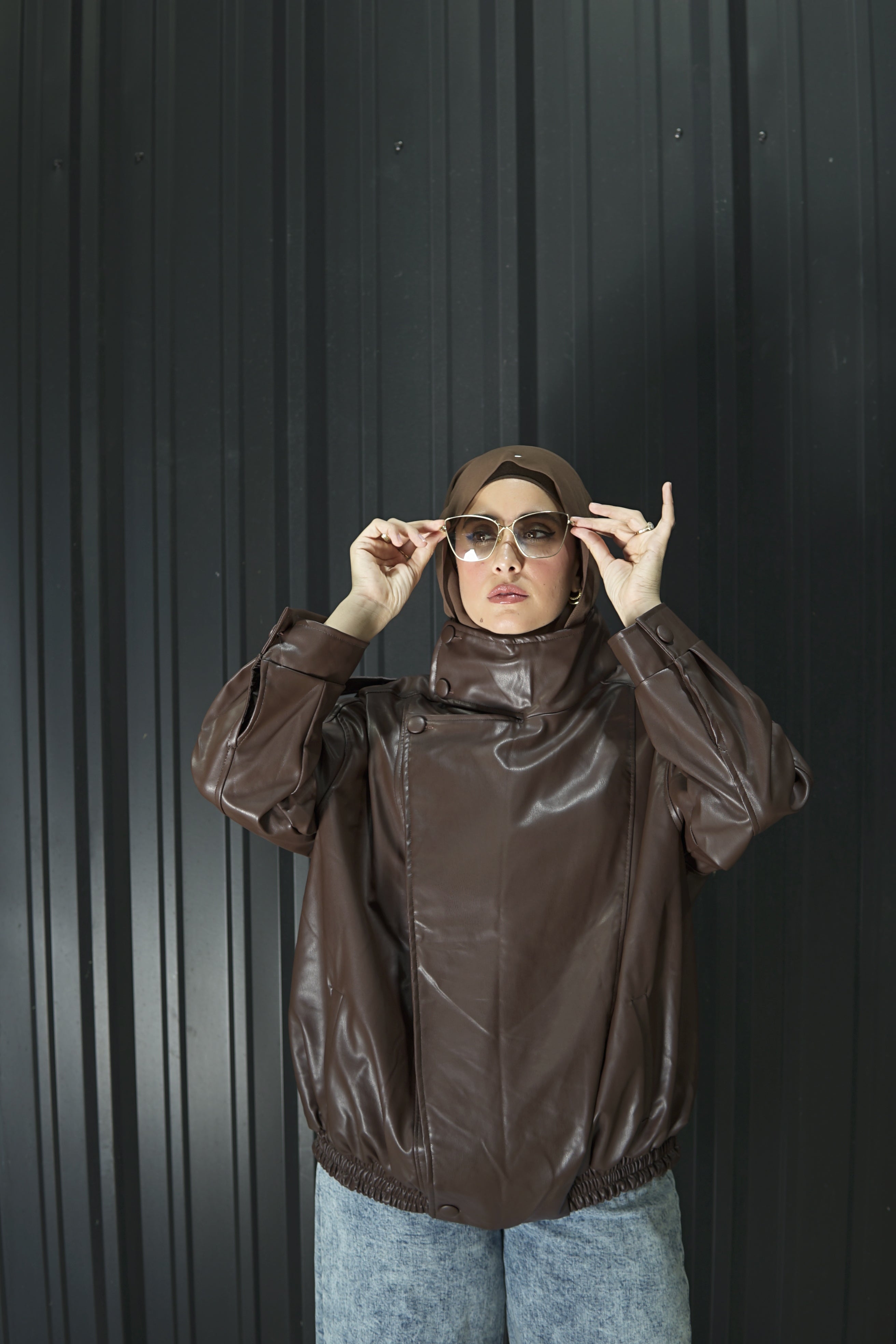 The Brown High Collar Jacket