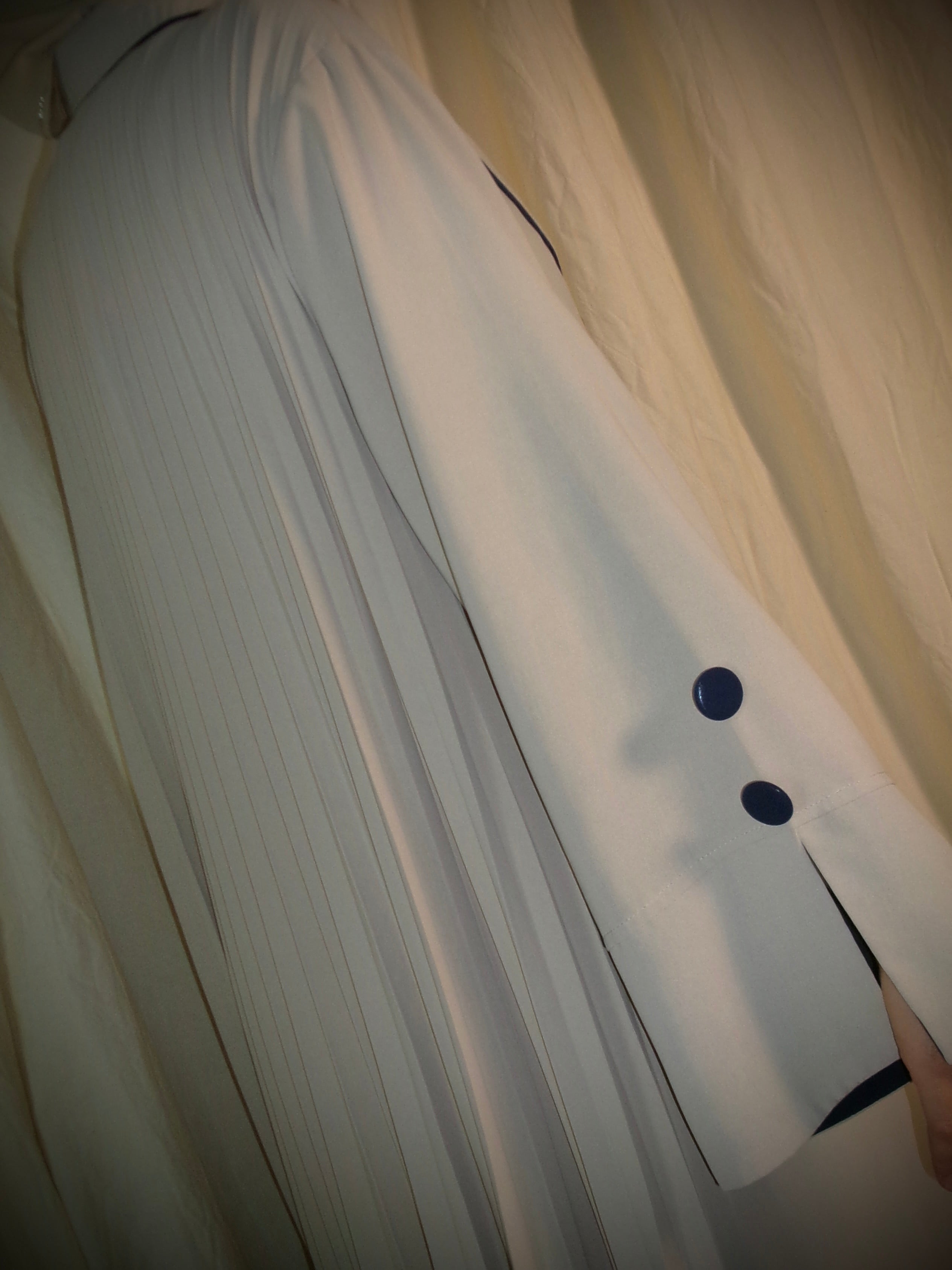 Beige Pleated Open Abaya