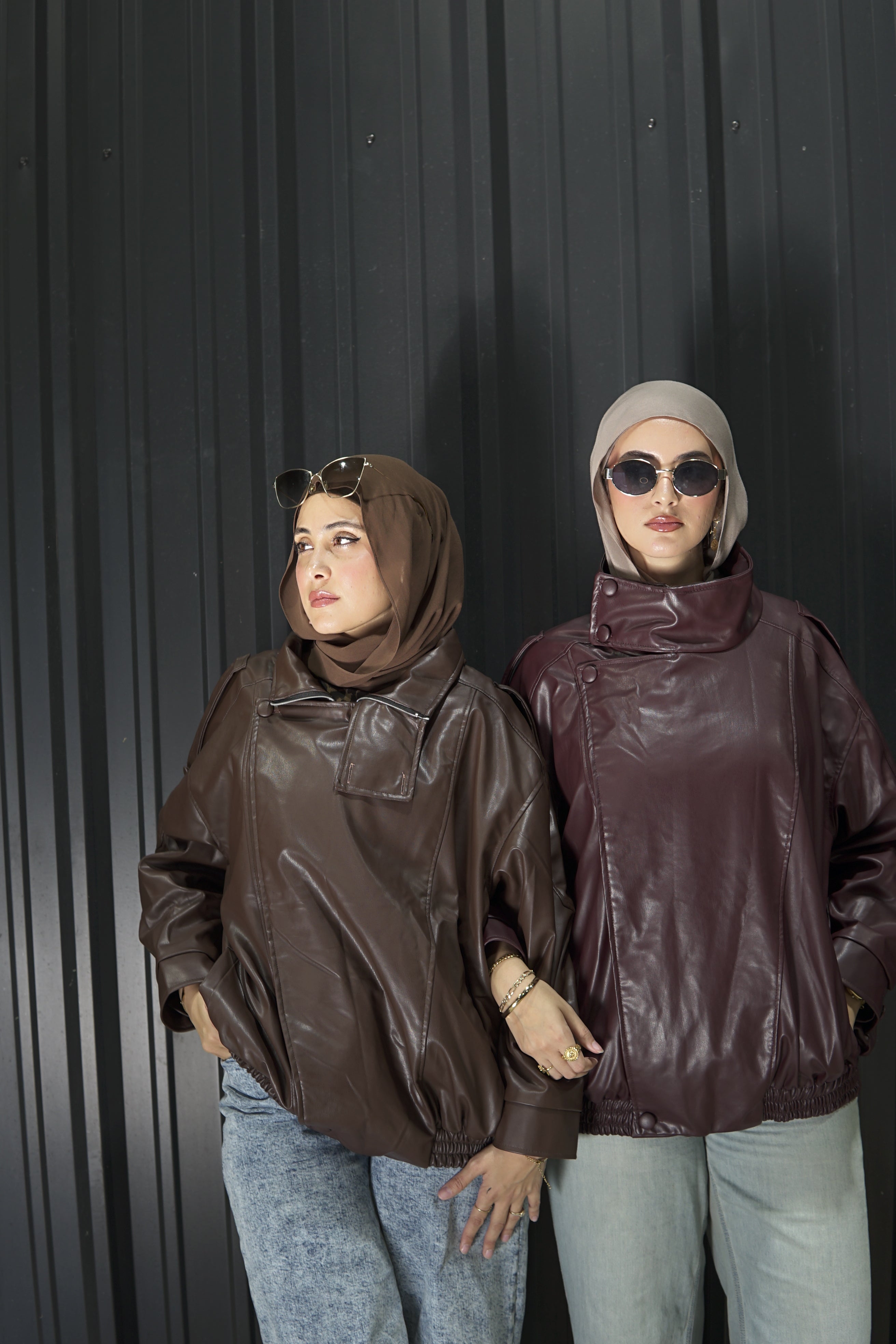 The Burgundy High Collar Jacket