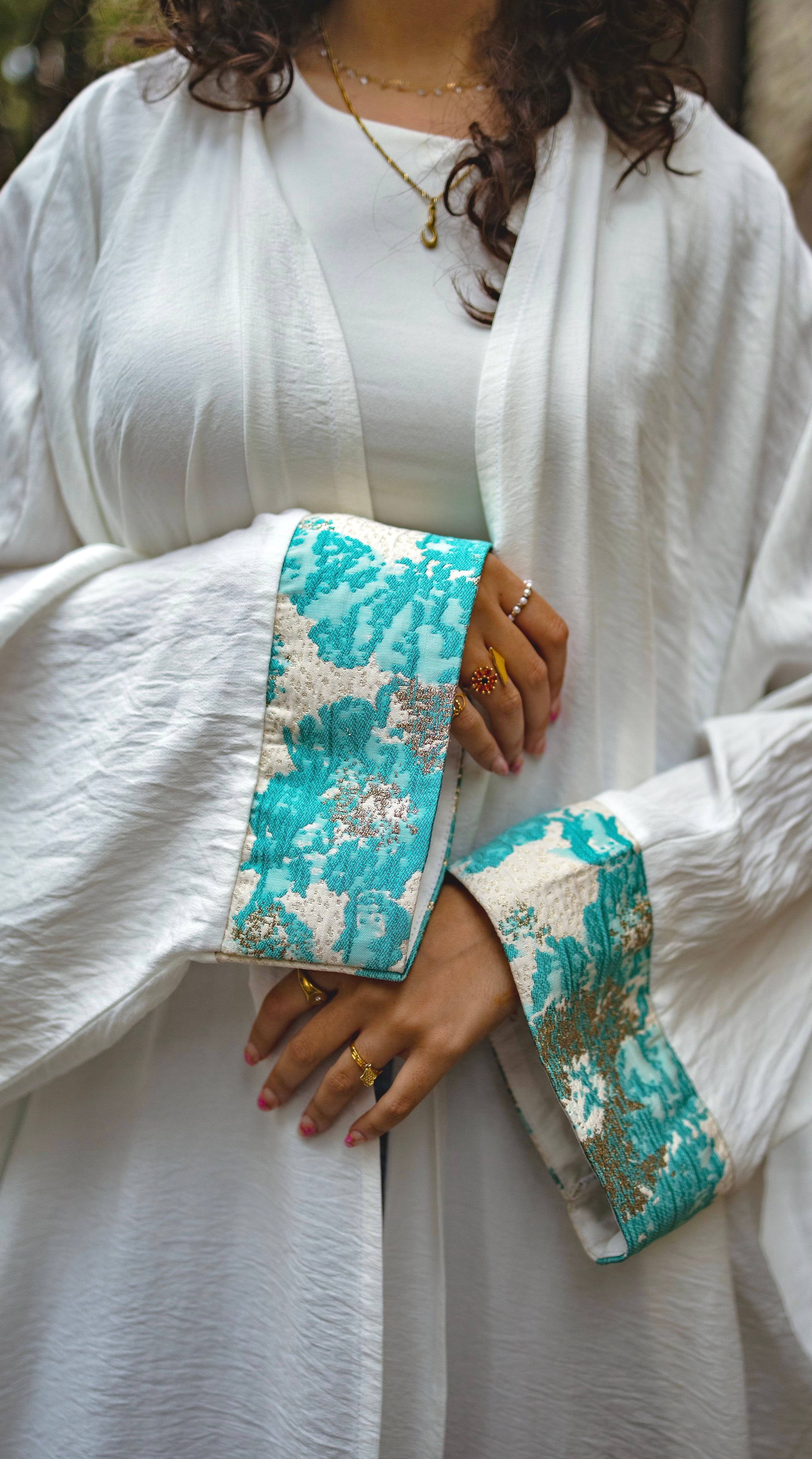 White Sand Kimono Abaya