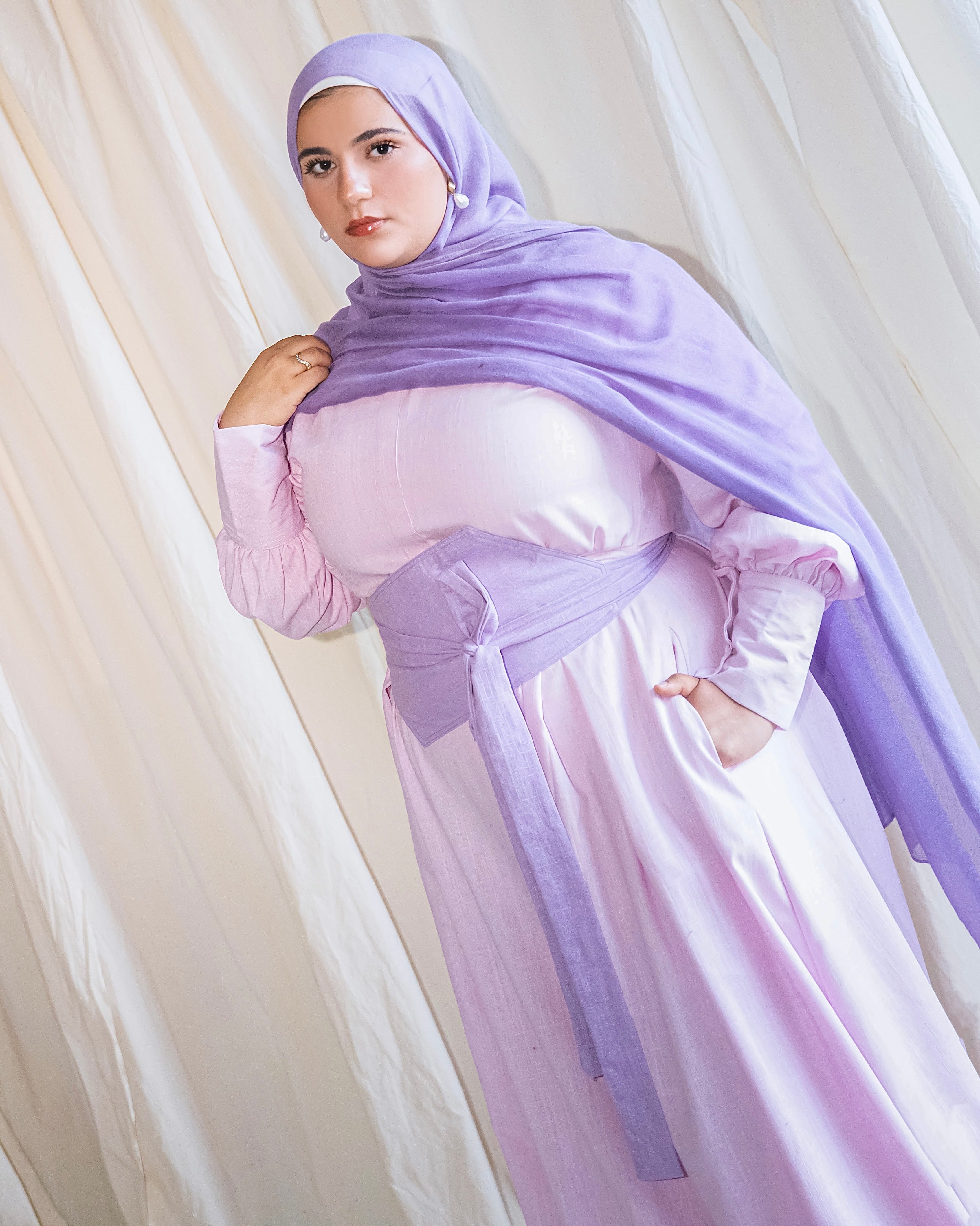 THE LINEN DRESS | LAVENDER PINK